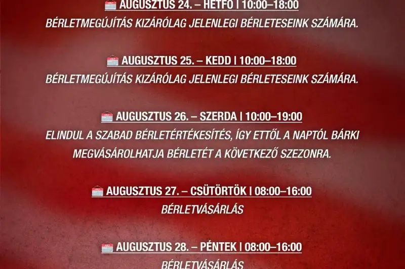   BÉRLETÉRTÉKESÍTÉS  2026/27