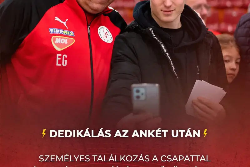  DEDIKÁLÁS A SZURKOLÓI  ANKÉT UTÁN